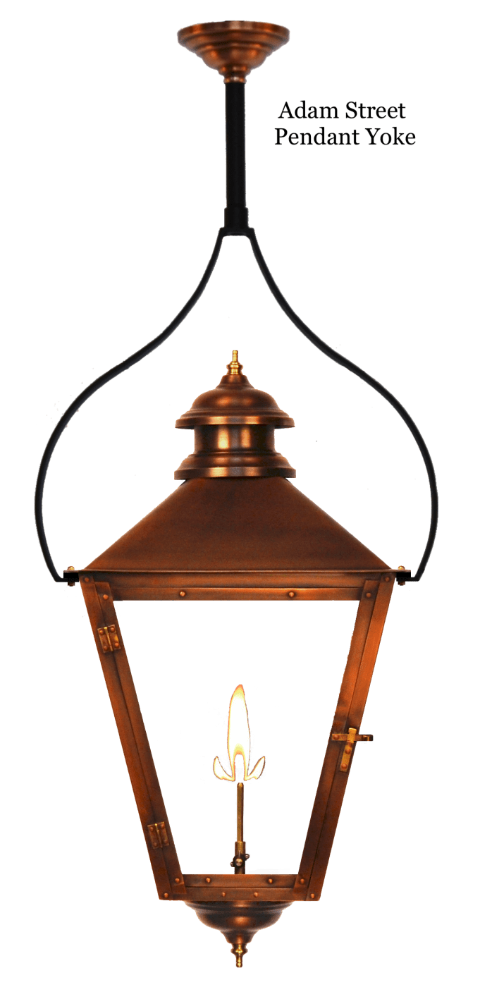 Adam Street Hanging Copper Gas or Electric Copper Lantern by The